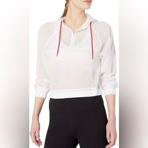 Spalding White Jacket with Red Logo M